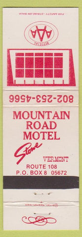 Matchbook Cover - Mountain Road Motel Stowe VT