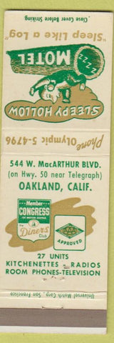 Matchbook Cover - Sleepy Hollow Motel Oakland CA