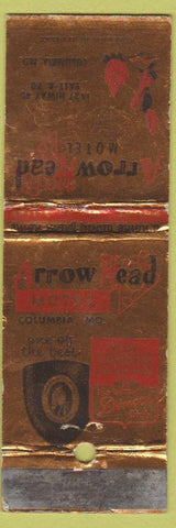 Matchbook Cover - Arrow Head Motel Columbia MO WEAR