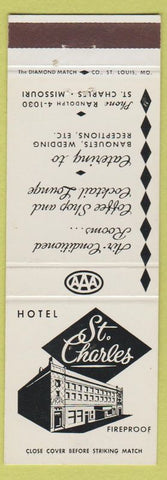 Matchbook Cover - St Charles Hotel MO