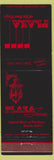 Matchbook Cover - Plaza Inn Boise ID