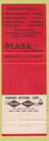 Matchbook Cover - Plaza Inn Boise ID