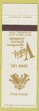 Matchbook Cover - Victors Restaurant San Gabriel CA