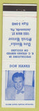 Matchbook Cover - Don Hanks' Steak House Jacksonville FL