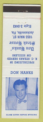 Matchbook Cover - Don Hanks' Steak House Jacksonville FL