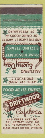 Matchbook Cover - Driftwood Cafeteria ST Petersburg FL