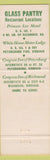 Matchbook Cover - Glass Pantry Restaurants CHAIN Richmond VA Petersburg