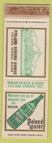 Matchbook Cover - Poland Water Poland Spring ME WORN