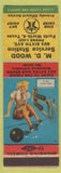 Matchbook Cover - MD Wood Texaco oil gas Fort Worth TX pinup bowling