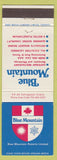Matchbook Cover - Blue Mountain Restaurant Collingwood ON