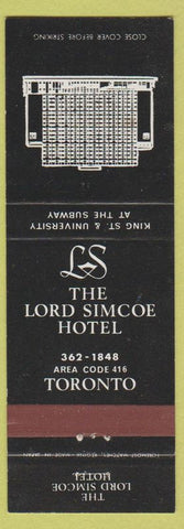 Matchbook Cover - Lord Simcoe Hotel Toronto ON