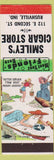 Matchbook Cover - Smiley's Cigar Store Rushville IN hillbilly Phony Graphs