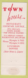 Matchbook Cover - Town House Restaurant Wilmington DE