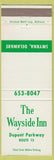 Matchbook Cover - Wayside Inn Smyrna DE