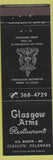 Matchbook Cover - Glasgow Arms Restaurant Glasgow DE