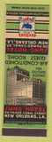 Matchbook Cover - Jung Hotel New Orleans LA Affiliated National Hotels