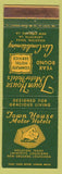 Matchbook Cover - Town House Motor Hotels Houston TX New Orleans Lafayette LA