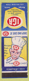 Matchbook Cover - IGA Grocery Store Chef Eddie Doucette German Potato Salad