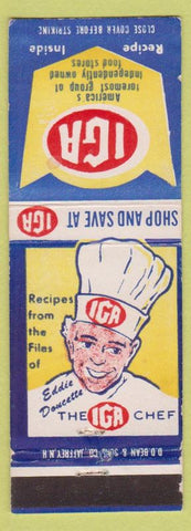 Matchbook Cover - IGA Grocery Store Chef Eddie Doucette German Potato Salad