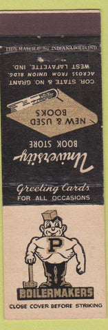 Matchbook Cover - Perdue Boilermakers Book Store