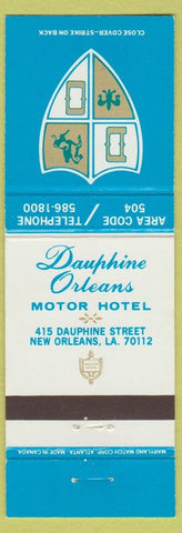 Matchbook Cover - Dauphine Orleans Motor Hotel New Orleans LA