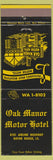 Matchbook Cover - Oak Manor Motor Hotel Baton Rouge LA