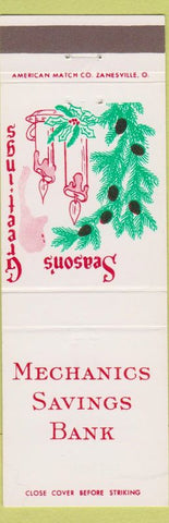 Matchbook Cover - Mechanics Savings Bank Christmas Windsor CT