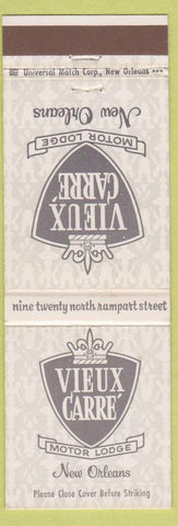 Matchbook Cover - Vieux Carre Motor Lodge New Orleans LA