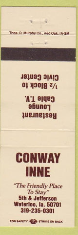 Matchbook Cover - Conway Inne Waterloo IA