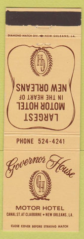 Matchbook Cover - Governor House New Orleans LA