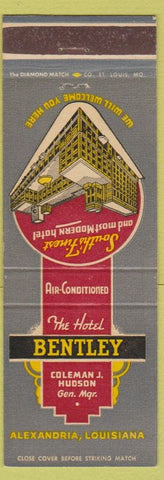 Matchbook Cover - Hotel Bentley Alexandria LA