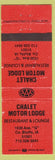 Matchbook Cover - Chalet Motor Lodge Council Bluffs IA