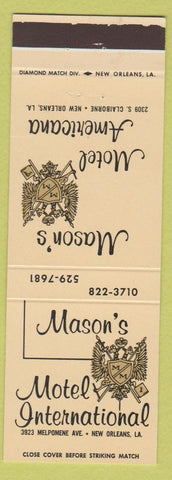 Matchbook Cover - Mason's Motel Americana New Orleans LA