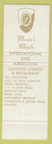 Matchbook Cover - Mason's Motel Americana New Orleans LA