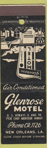 Matchbook Cover - Glenrose Motel New Orleans LA