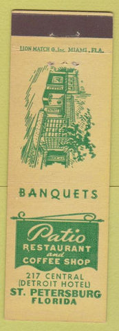 Matchbook Cover - Patio Restaurant Coffee St Petersburg FL