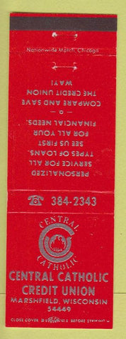 Matchbook Cover - Central Catholic Credit Union Marshfield WI