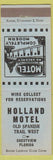 Matchbook Cover - Holland Motel Crestview FL