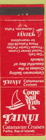 Matchbook Cover - Tainui Catamaran Cruises Paihia Bay of Islands