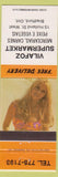 Matchbook Cover - Vilafoz Sxupermarkets Bradford ON pinup orange band