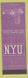 Matchbook Cover - NYU New York University City Loeb Student Center