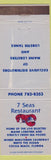 Matchbook Cover - 7 Seas Restaurant lobster Cocoa Beach fL WORN