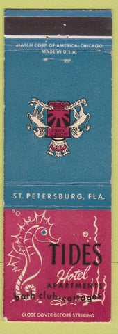 Matchbook Cover - Tides Hotel St Petersburg FL seahorse