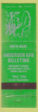 Matchbook Cover - Andersen Air Force Base Billeting Hafa Adai Guam