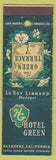 Matchbook Cover - Hotel Green Pasadena CA