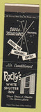 Matchbook Cover - Rocky's White Shutter Inn Des Moines IA
