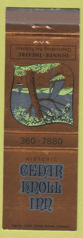 Matchbook Cover - Cedar Knoll Inn Mount Vernon VA