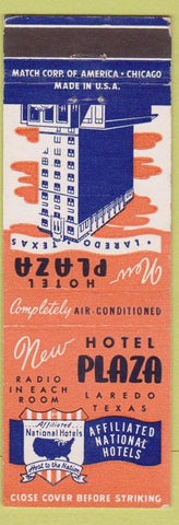 Matchbook Cover - Hotel Plaza Laredo TX