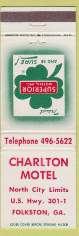 Matchbook Cover - Charlton Motel Folkston GA