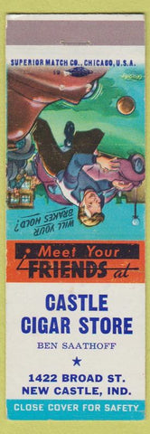 Matchbook Cover - Castle Cigar Shop Ben Saathoff New Castle IN
